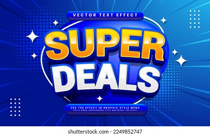 Super deals editable text style effect themed sales promotion