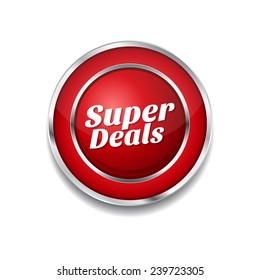 Super Deals Red Vector Icon Button