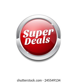 Super Deals Red Vector Icon Button