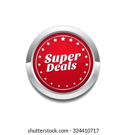 Super Deals Red Vector Icon Button