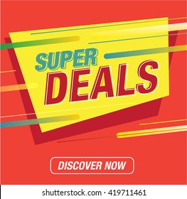 Super Deals vector banner