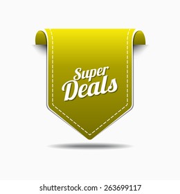 Super Deals Yellow Vector Icon Design