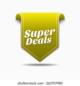 Super Deals Yellow Vector Icon Design