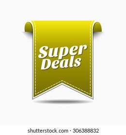 Super Deals Yellow Vector Icon Design