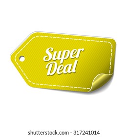 Super Deals Yellow Vector Icon Design