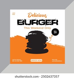 super lecker burger Instagram Post Design-Vorlage