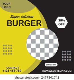 Super leckeres Burger Poster Design 