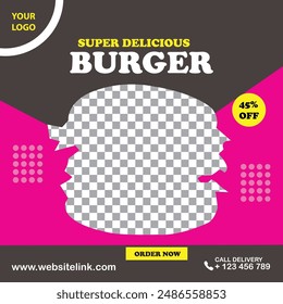Super leckeres Burger Poster Design 