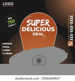 Super delicious deal menu Instagram post design template