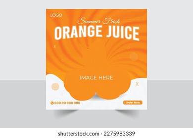 Super delicious Drinks social media post template. Healthy and tasty food banner,
 flyer or poster design for online business marketing and promotion. 
