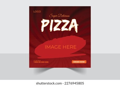 Super delicious fast food social media post template. Healthy and tasty food banner,
 flyer or poster design for online business marketing and promotion. 
Restaurant offer menu design.
