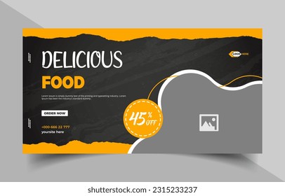 Super delicious fast food social media or web banner post template. Food banner or poster design for online business marketing. 
Business branding, web ads, social media ads, social media posts.