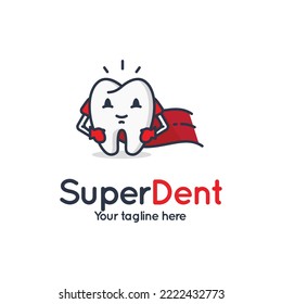 Super Dent - Dentist Logo - Medical Logo - Super Dental Logo - Minimal Logo -Orthodontic 