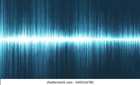 Super Digital Sound Wave Low and Hight richter scale on Light Blue Background,technology and earthquake wave diagram concept,design for music studio and science,Vector Illustration.