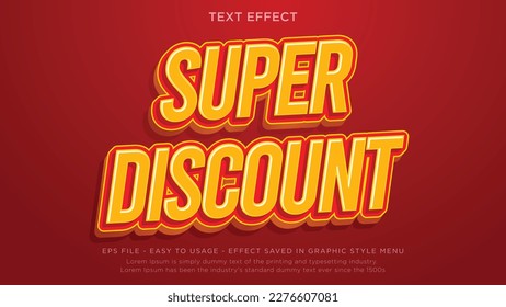 Super discount 3d editable text effect	
