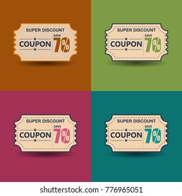 super discount coupon vector template