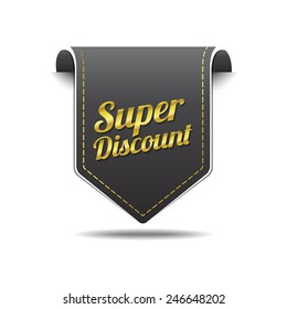 Super Discount golden Vector Icon Design