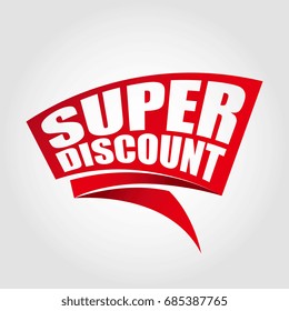 Super discount labels banners