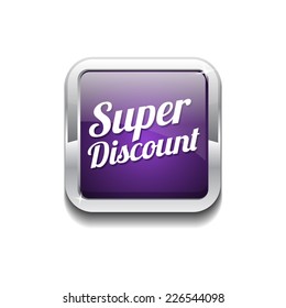 Super Discount Purple Vector Icon Button