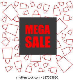 Super discount, sale, advantageous offer, postcard, vector, products, business background, gifts, abstraction