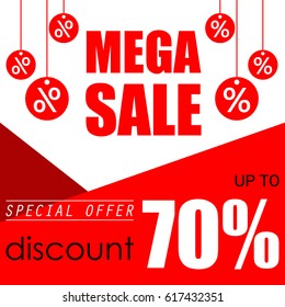 Super discount, sale, advantageous offer, postcard, vector, products, business background, gifts, abstraction