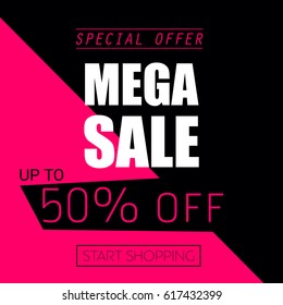Super discount, sale, advantageous offer, postcard, vector, products, business background, gifts, abstraction