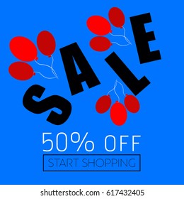 Super discount, sale, advantageous offer, postcard, vector, products, business background, gifts, abstraction