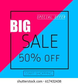 Super discount, sale, advantageous offer, postcard, vector, products, business background, gifts, abstraction