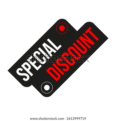 Super discount special offer vector tag creative festive season.