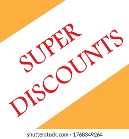 Banner / afiche de super descuentos.