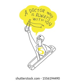 The super doctor is always in touch and will always help the patient. Virtual doctor advertising services. Medical
consultation directly on the means of the smartphone.