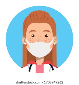 super doctor female with face mask and hero cloak vector illustration design