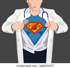 Super Doctor fights Virus for people