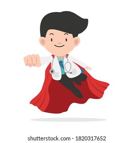 Super doctor in a flat style vector