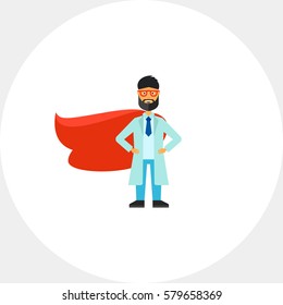 Super doctor vector icon