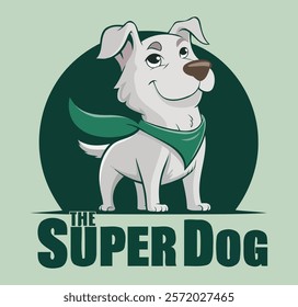 Super Dog Cartoon Graphic: Professional Logo for Pet Shops and Apparel