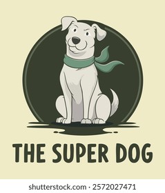 Super Dog Cartoon Graphic: Professional Logo for Pet Shops and Apparel