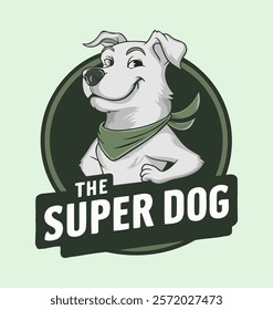 Super Dog Cartoon Graphic: Professional Logo for Pet Shops and Apparel