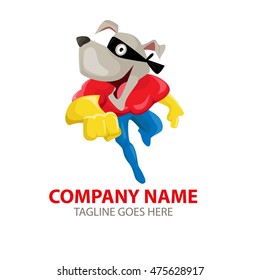 Super Dog Logo cartoon character Illustration