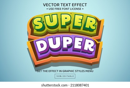 Super duper 3D editable text effect template