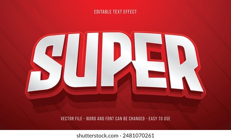 Super editable text effect, editable text 3d style