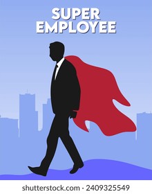 Super Employee wearing a red robe