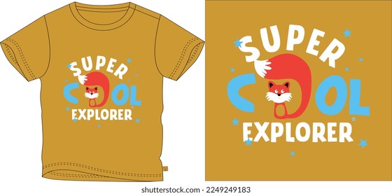 Super Explorer t shirt graphic design vector illustration 