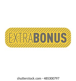 Super and extra bonus banner text in color drawn label, business shopping concept vector