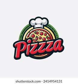 Super eye-catching and colorful curvy pizza logo with spectacular animated graphics