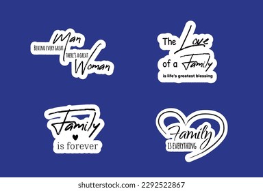 Super family Quotes svg Bundle. Quotes about Super family. Family labels original design, set of logo graphic templates. Vector sticker inscription about family
