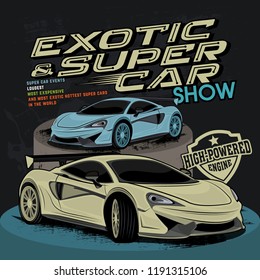 super fast car, car vector illustration