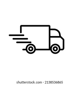 Icono de auto de entrega súper rápido