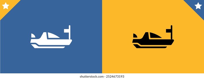 super fast speed boat image design. vector flats