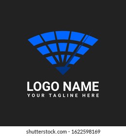 super fast wifi logo design with a speedometer combination